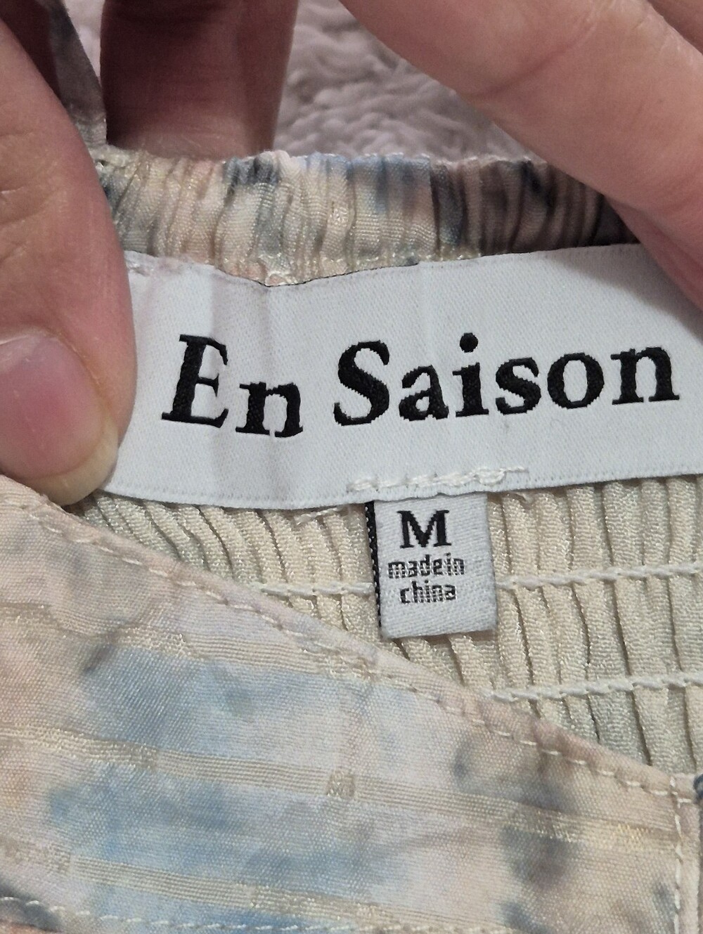En Saison Pastel Floral Tie-Shoulder Maxi Dress in Blue and Blush..Size:M - Picture 13 of 14